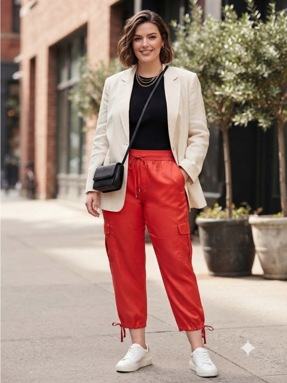 LAUREN Ralph Lauren Women's Cropped Cotton-Blend Cargo Pants size 18 - Picture 10 of 10
